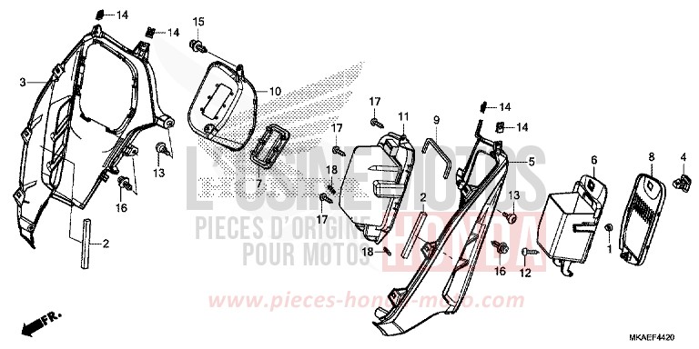 TASCHE von Integra 750 MAT MAJESTIC SILVER METALLIC (NHB70) von 2018